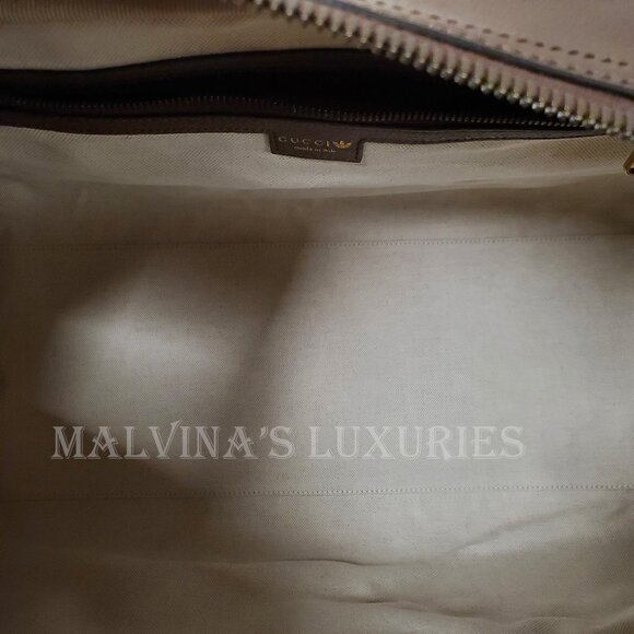 GUCCI BAG 702422 ADIDAS X GG LOGO CRYSTAL DUFFEL w WEB STRAP - Picture 12 of 16